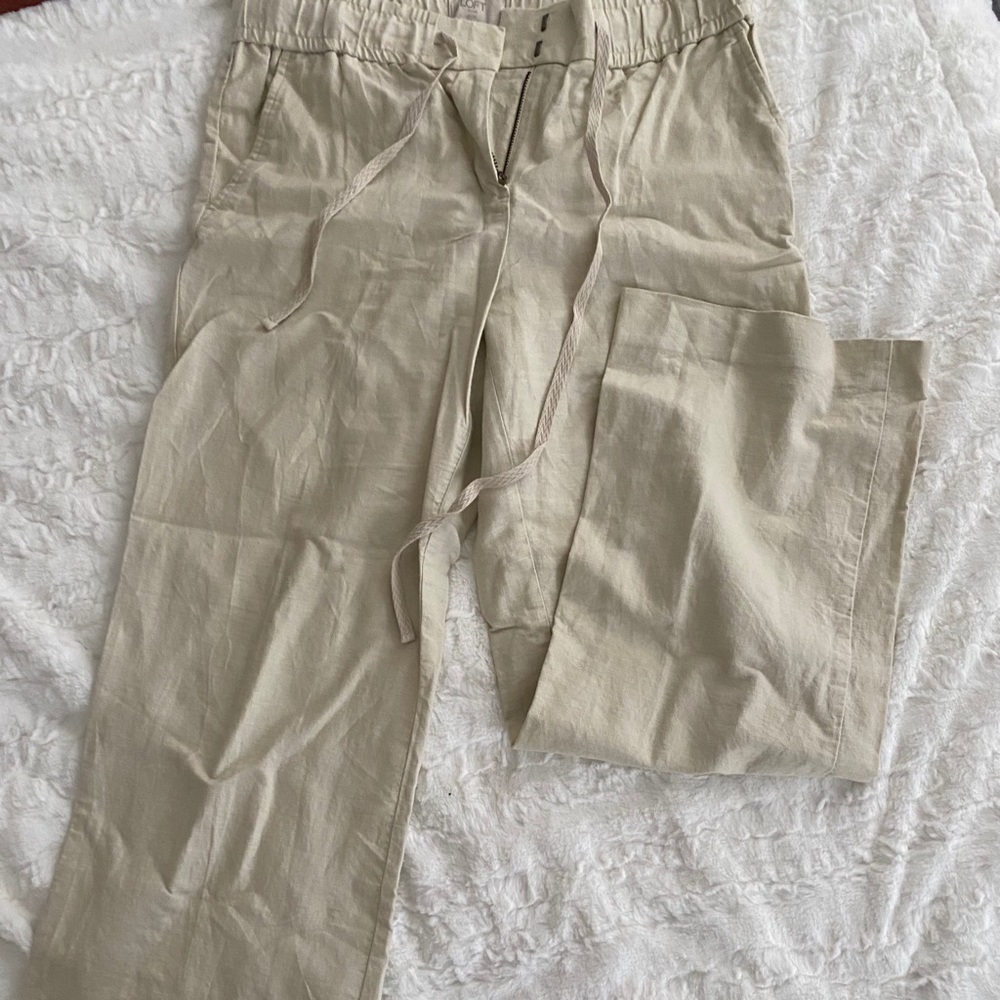 Wide leg linen pants LOFT